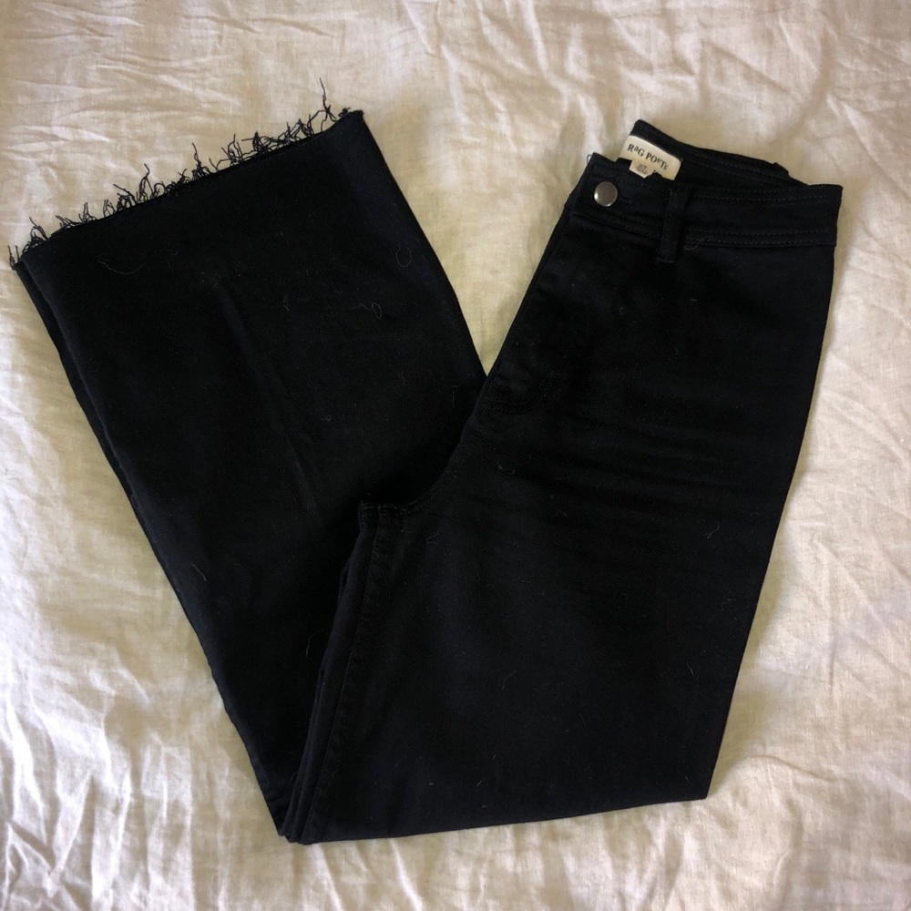 Rag Poets Hi Rise WideLeg Jean